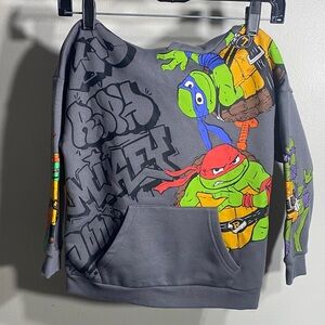 Nickelodeon Gray Hoodie with Colorful Ninja Turtles
